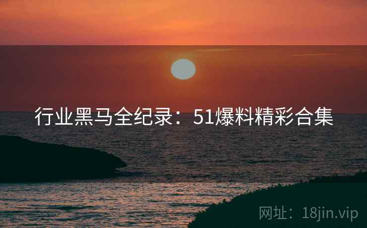 行业黑马全纪录：51爆料精彩合集