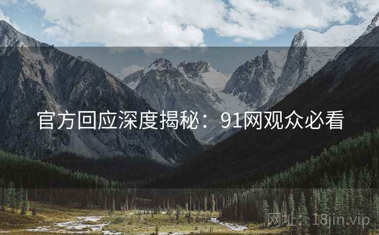 官方回应深度揭秘：91网观众必看